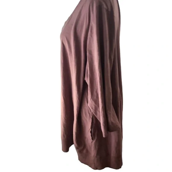 LOGO Lori Goldstein Cotton Tee Women 3X Mauve VNeck Pockets 3/4 Sleeves - Picture 6 of 12